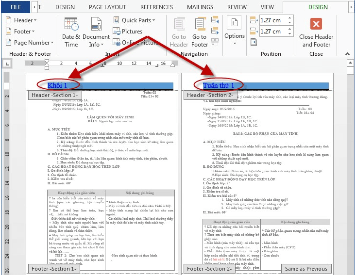 Cách tạo Header và Footer trong Word nhanh và đơn giản